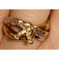 R#114 14k two tone Mounting w/ 0.50cts in diamonds (no center stone)